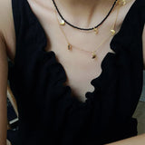Lunar Eclipse Snake Chain Necklace Moon Phases Pendant - floysun