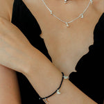 Lunar Phases Black Onyx Beaded Bracelet - floysun