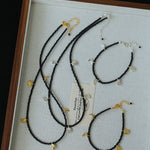 Lunar Phases Black Onyx Beaded Bracelet - floysun