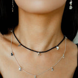Lunar Phases Black Onyx Beaded Necklace - floysun