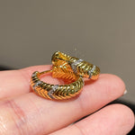 Luxe Serpent Curve Hoops - floysun