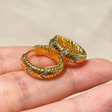 Luxe Serpent Curve Hoops - floysun