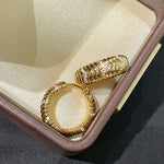 Luxe Serpent Curve Hoops - floysun