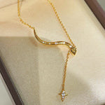 Luxe Serpent Star Pendant Necklace - floysun