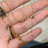 Luxe Serpent Star Pendant Necklace - floysun
