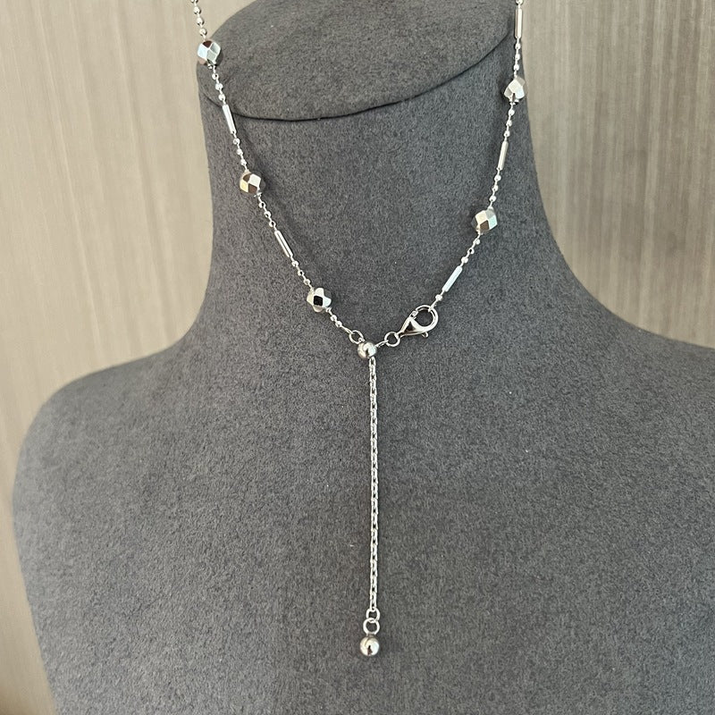 Luxe Sparkle Solid Bead Chain Necklace - floysun