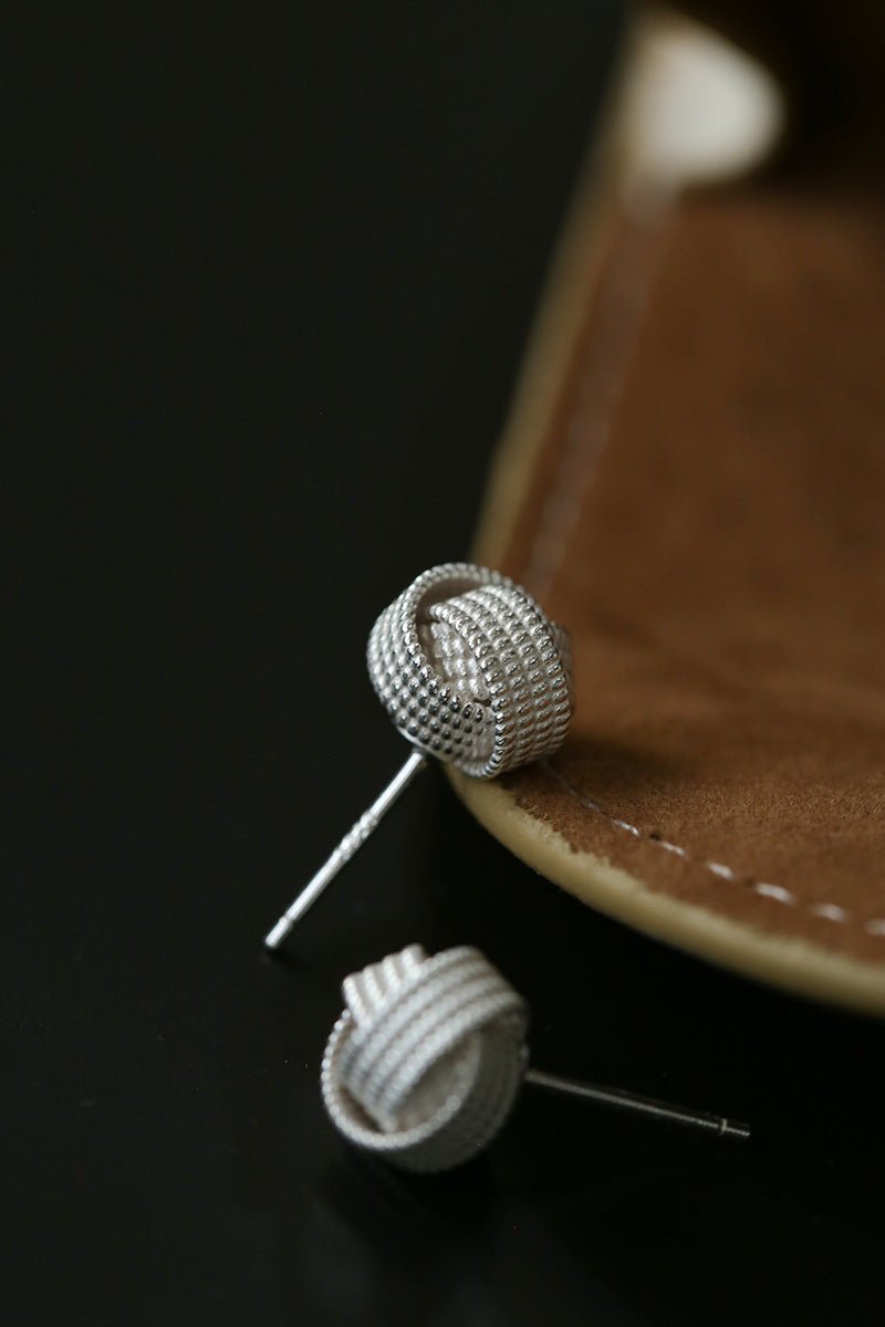 Luxe Woven Ball Stud Earrings - floysun