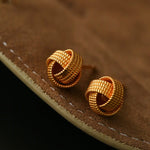 Luxe Woven Ball Stud Earrings - floysun