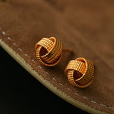 Luxe Woven Ball Stud Earrings - floysun