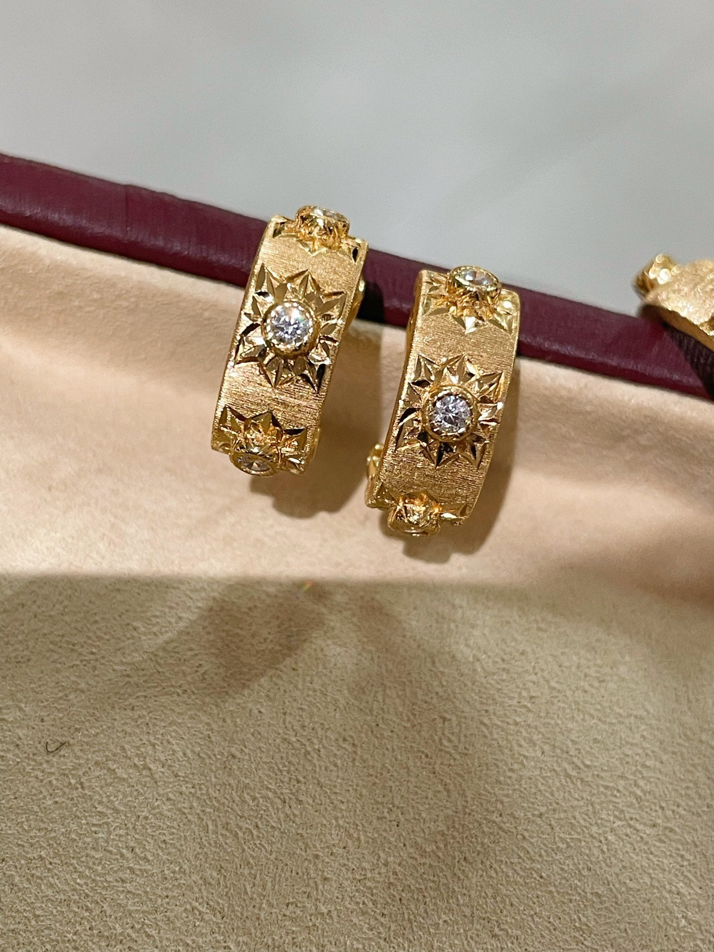 Luxurious Brushed Satin Finish Hoop Earrings - floysun