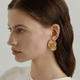 Luxurious Metal Twist Earrings - floysun