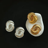 Luxurious Metal Twist Earrings - floysun