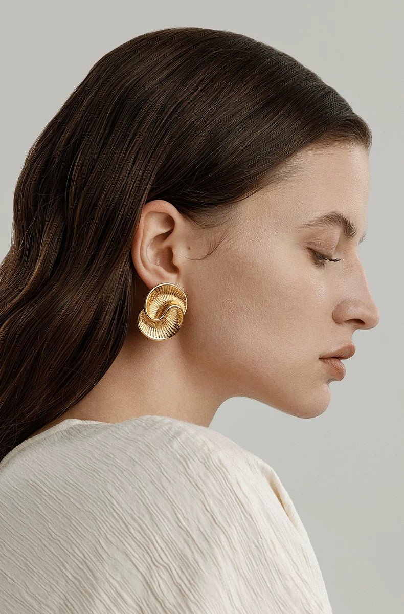 Luxurious Metal Twist Earrings - floysun