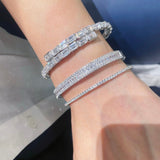 Luxury Craftsmanship Full Pavé T - Bar Bracelet - floysun