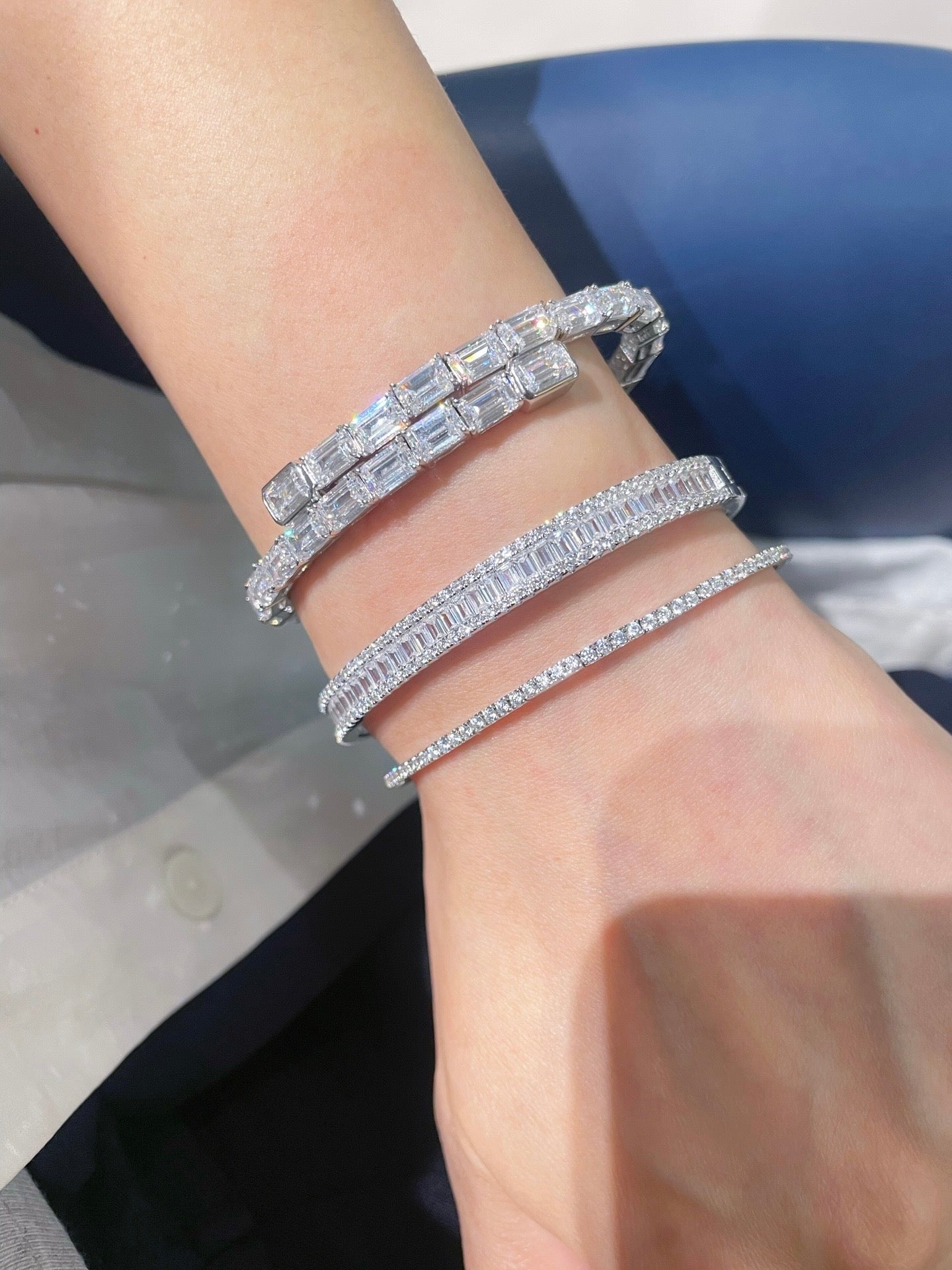 Luxury Craftsmanship Full Pavé T - Bar Bracelet - floysun