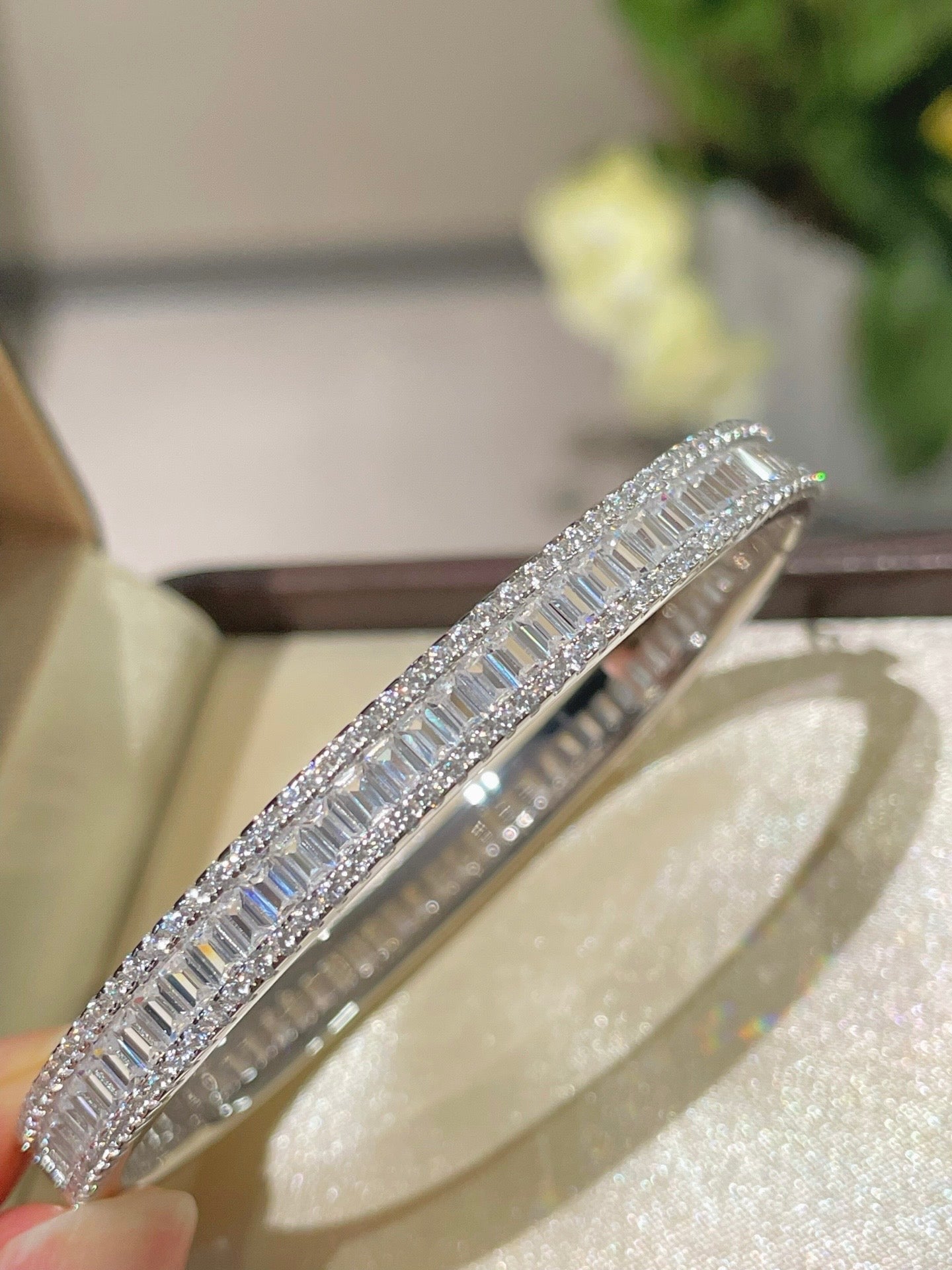 Luxury Craftsmanship Full Pavé T - Bar Bracelet - floysun