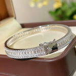 Luxury Craftsmanship Full Pavé T - Bar Bracelet - floysun