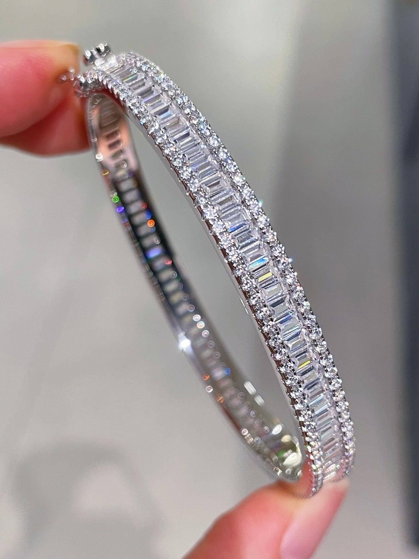 Luxury Craftsmanship Full Pavé T - Bar Bracelet - floysun