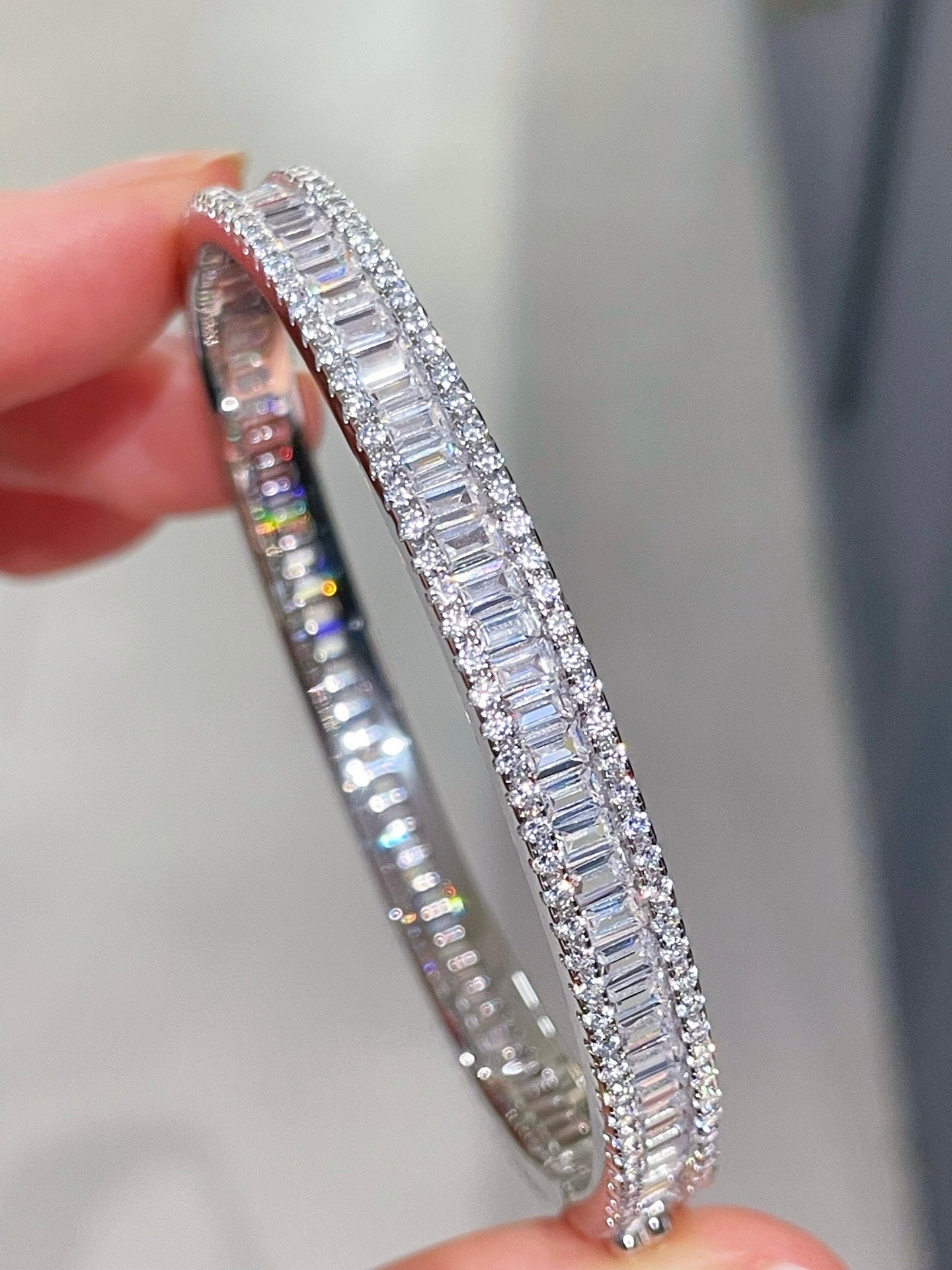 Luxury Craftsmanship Full Pavé T - Bar Bracelet - floysun