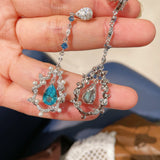 Luxury Craftsmanship Paraiba Drop Pearl Threader Earrings - floysun
