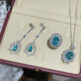 Luxury Craftsmanship Paraiba Drop Pearl Threader Earrings - floysun