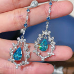 Luxury Craftsmanship Paraiba Drop Pearl Threader Earrings - floysun