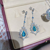 Luxury Craftsmanship Paraiba Drop Pearl Threader Earrings - floysun