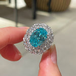 Luxury Craftsmanship Paraiba Rose - Cut Cocktail Ring - floysun