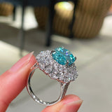 Luxury Craftsmanship Paraiba Rose - Cut Cocktail Ring - floysun