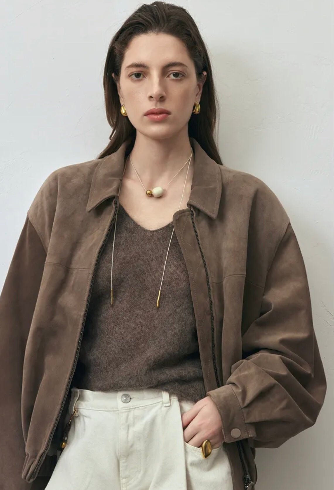 Lvory Candy and Gold Bean Long Style Pendant Necklace - floysun