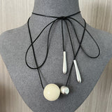 Lvory Candy and Gold Bean Long Style Pendant Necklace - floysun