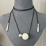 Lvory Candy and Gold Bean Long Style Pendant Necklace - floysun