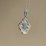 Marquise Blue Sapphire Cabochon Necklace - floysun