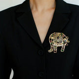 Medieval Handmade Colored Glazed Elephant Brooch - floysun