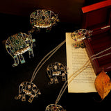 Medieval Handmade Colored Glazed Elephant Brooch - floysun