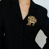 Medieval Handmade Colored Glazed Elephant Brooch - floysun