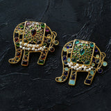 Medieval Handmade Colored Glazed Elephant Brooch - floysun