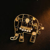 Medieval Handmade Colored Glazed Elephant Brooch - floysun