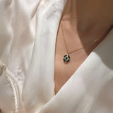 Midnight Emerald Pendant Necklace - floysun