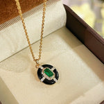 Midnight Emerald Pendant Necklace - floysun
