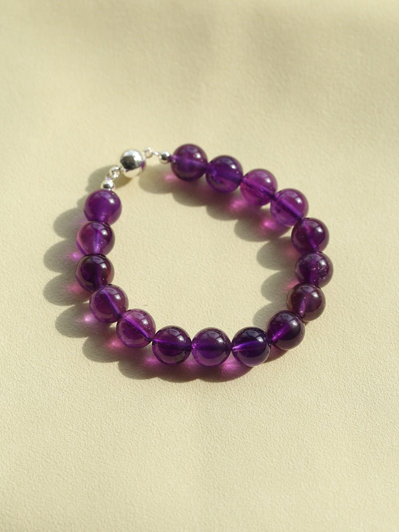 Midnight Harmony Amethyst & Black Onyx Magnetic Convertible Beaded Necklace - floysun