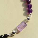 Midnight Harmony Amethyst & Black Onyx Magnetic Convertible Beaded Necklace - floysun
