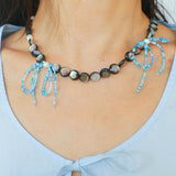 Midnight Ocean Black Mother of Pearls Pearl Necklace - floysun