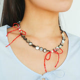 Midnight Ocean Black Mother of Pearls Pearl Necklace - floysun