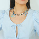 Midnight Ocean Black Mother of Pearls Pearl Necklace - floysun