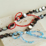 Midnight Ocean Black Mother of Pearls Pearl Necklace - floysun