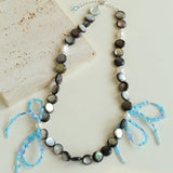 Midnight Ocean Black Mother of Pearls Pearl Necklace - floysun