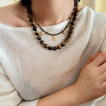 Mini Faceted Tiger’s Eye Pendant Necklace - floysun