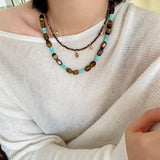 Mini Faceted Tiger’s Eye Pendant Necklace - floysun