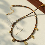 Mini Faceted Tiger’s Eye Pendant Necklace - floysun